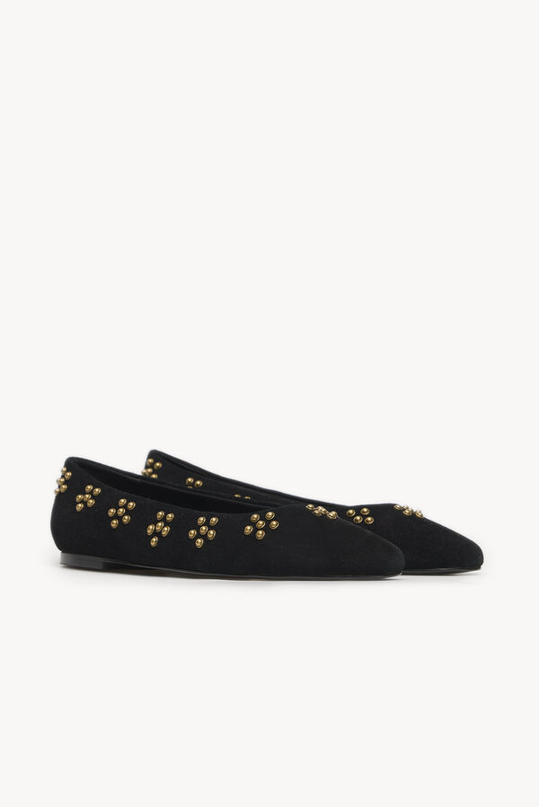 Hoss Intropia Maitane. Bailarinas de croute com tachas Preto