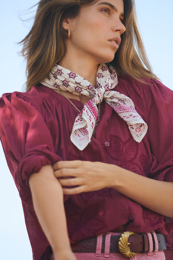 Hoss Intropia Miranda. Cachecol bandana estampado Vermelho
