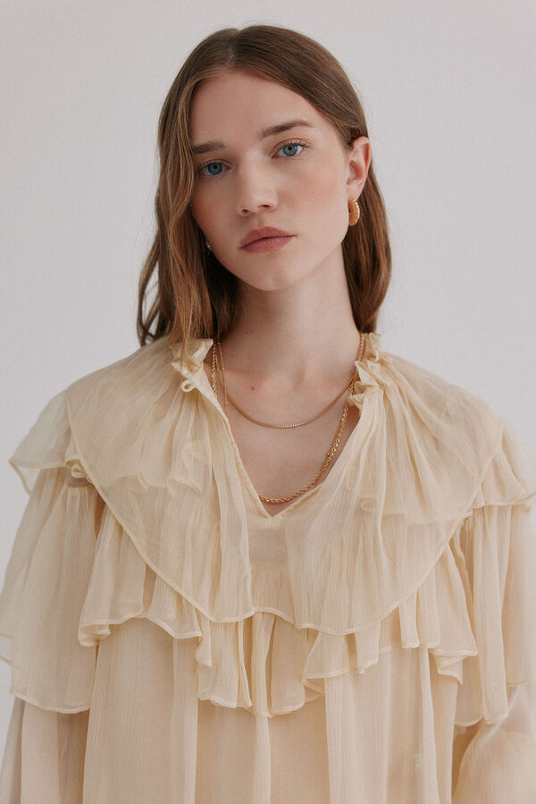 Hoss Intropia Giulia. Blusa romántica Marfil