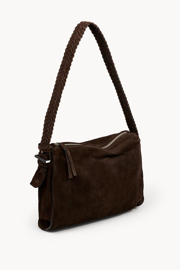 Hoss Intropia Noelia. Bolso serraje de hombro Marron oscuro