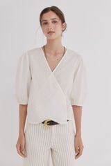 Hoss Intropia Cintia. Blusa cruzada Marfil