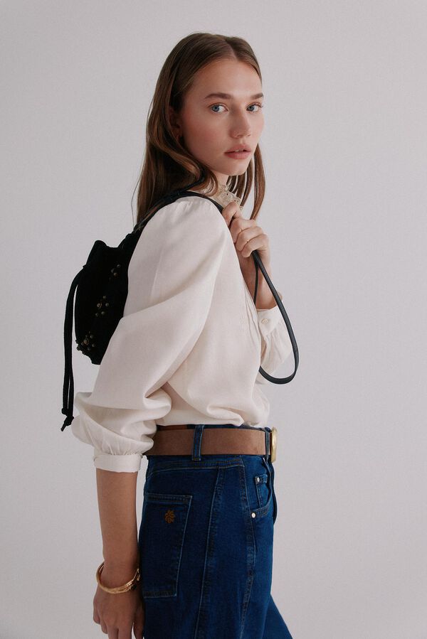 Hoss Intropia Colette. Blusa bordada Ecru