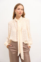 Hoss Intropia Fátima. Blusa de laçada. Ecru