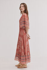 Hoss Intropia Ana. Vestido midi fluido Multicolorido