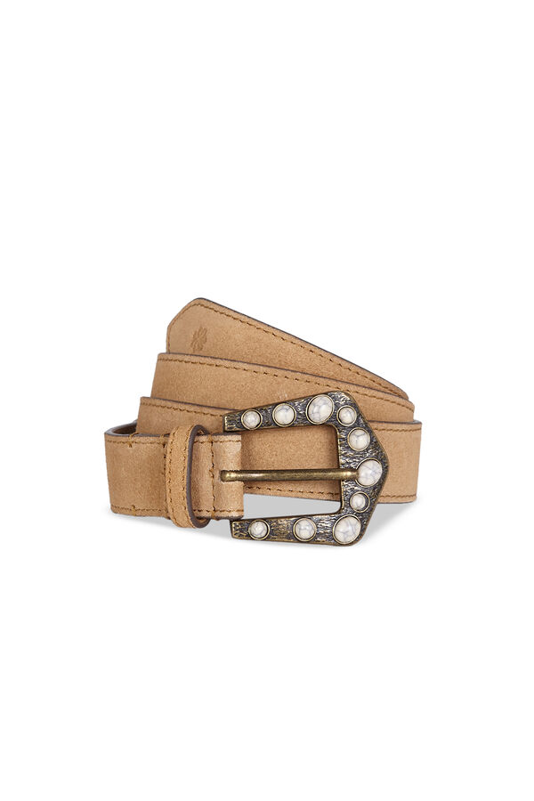 Hoss Intropia Lisa.Cinto liso de croute Beige
