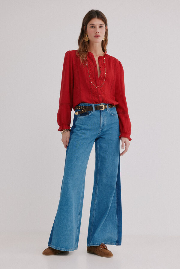 Hoss Intropia Brenna. jeans corte reto Azul