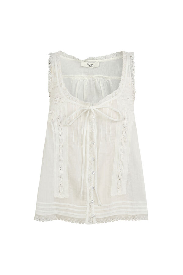 Hoss Intropia Camila. Blusa de lingerie Ecru