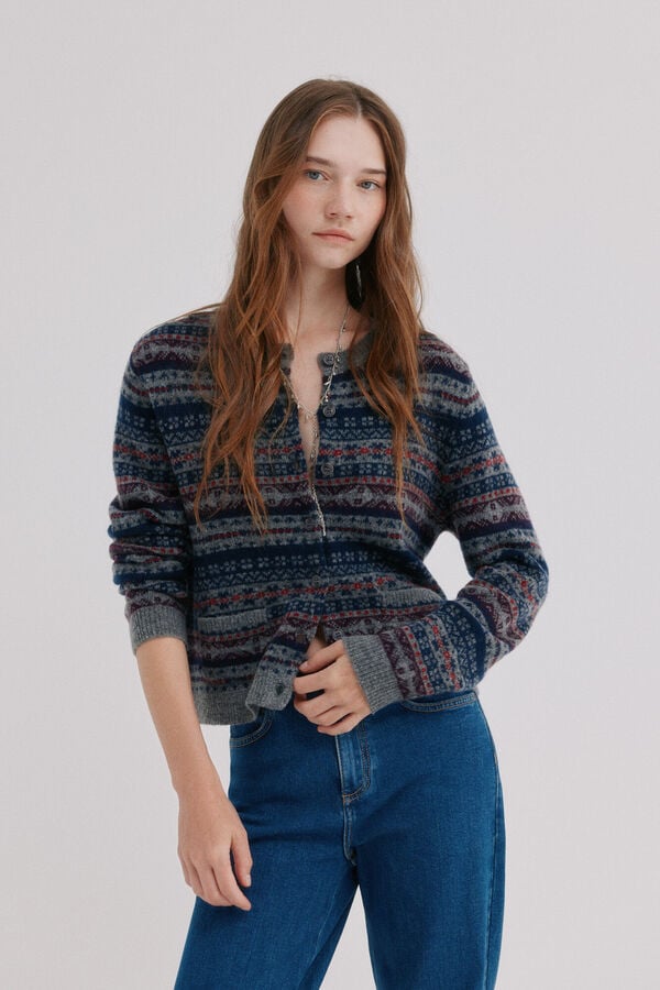 Hoss Intropia Iriana. Casaco de malha estampada Multicolorido
