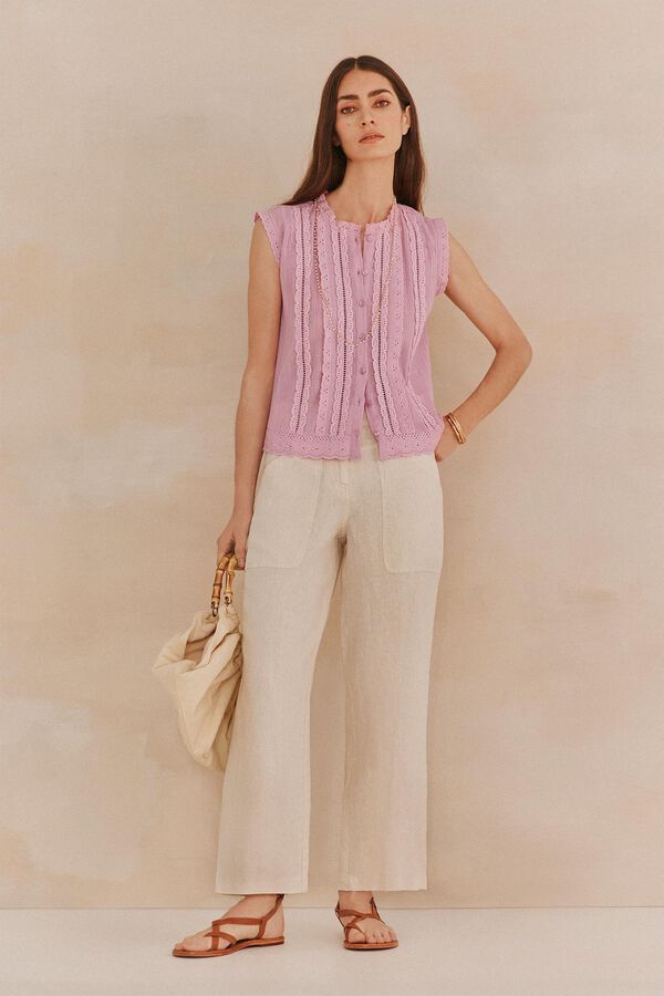 Hoss Intropia Gloria. Blusa bordada Lila