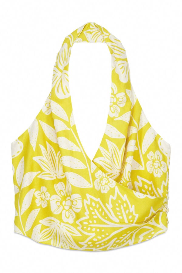 Hoss Intropia Clotilde. Top estampado Amarelo