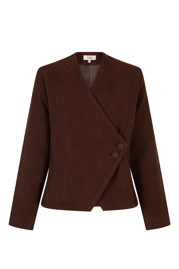 Hoss Intropia Edna. casaco de jacquard Castanho