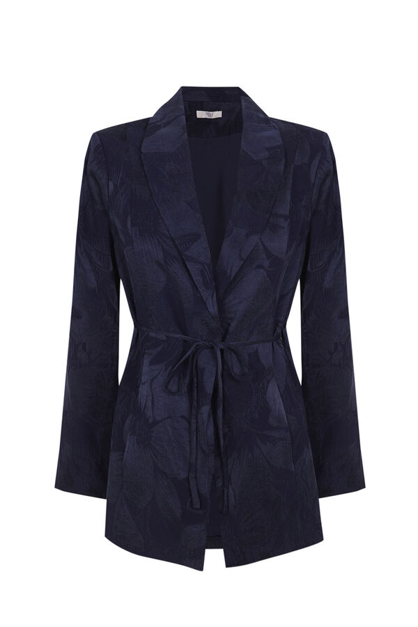 Hoss Intropia Emma. Chaqueta jacquard Azul marino