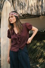 Hoss Intropia Blusa Gema Ruffle Roxo