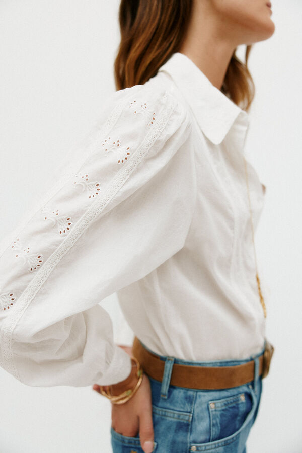 Hoss Intropia Carmen. Blusa minimalista Marfil