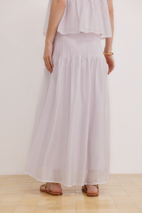 Hoss Intropia Rania. Falda jaretas midi Lila