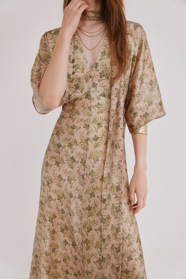 Hoss Intropia Astrid. Vestido acetinado Multicolorido