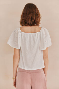 Hoss Intropia Matilde. T-shirt folhos Branco