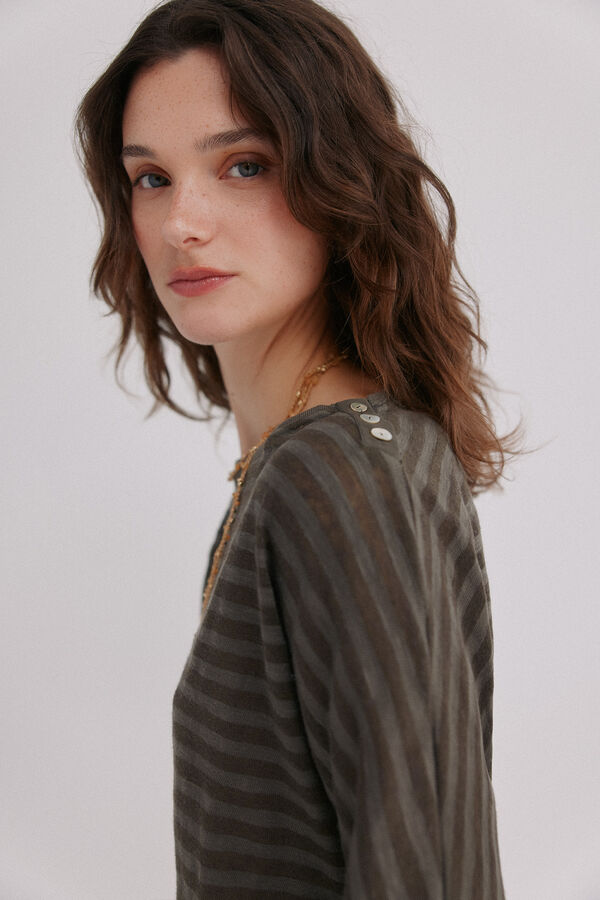 Hoss Intropia Marta. T-shirt gola padeiro Verde