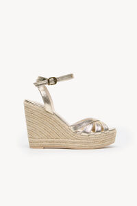 Hoss Intropia Miren. Sandalias de cuña Dorado
