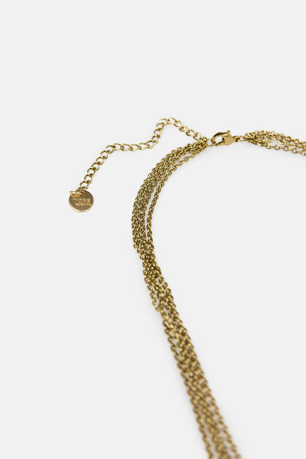 Hoss Intropia Luisa. Colar gravata banhado a ouro Dourado
