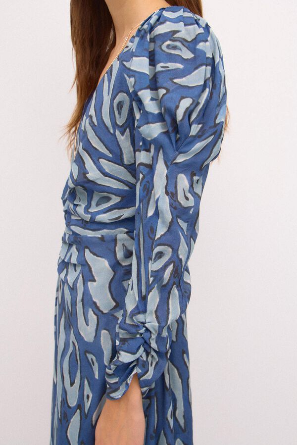 Hoss Intropia Rea. Vestido estampado. Azul