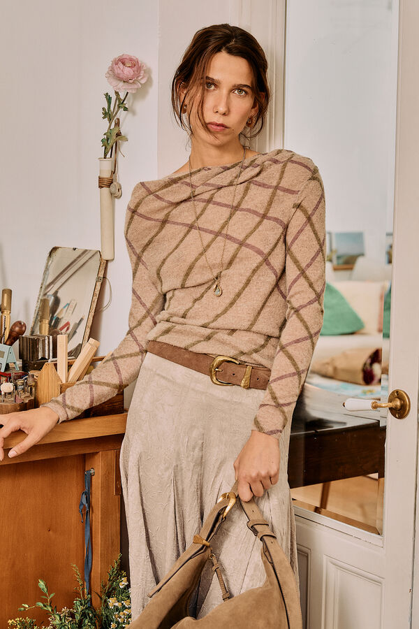Hoss Intropia Nora. Top estampado Verde