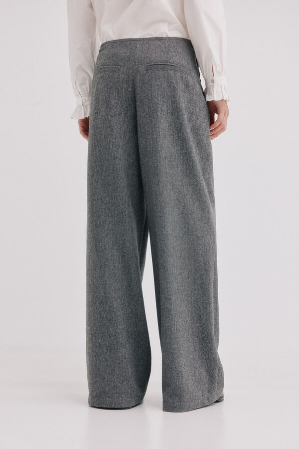 Hoss Intropia Phebe.Pantal&oacute;n botones Gris