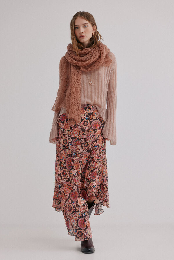 Hoss Intropia Rosana. Falda estampada Estampado Marron