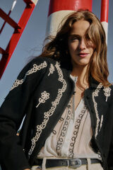 Hoss Intropia Fabiola. Chaqueta bordada Negro