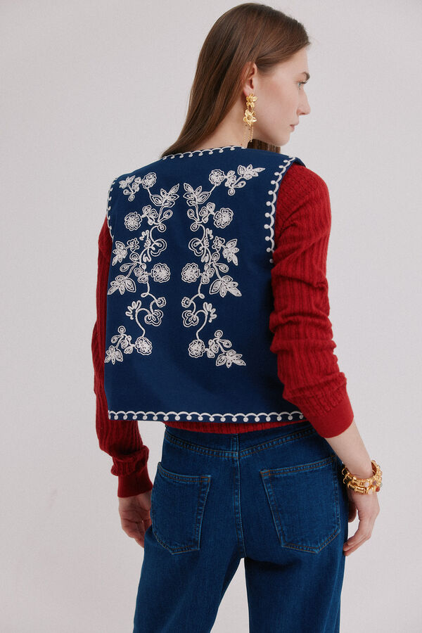 Hoss Intropia Edurne. Chaleco denim Azul marino