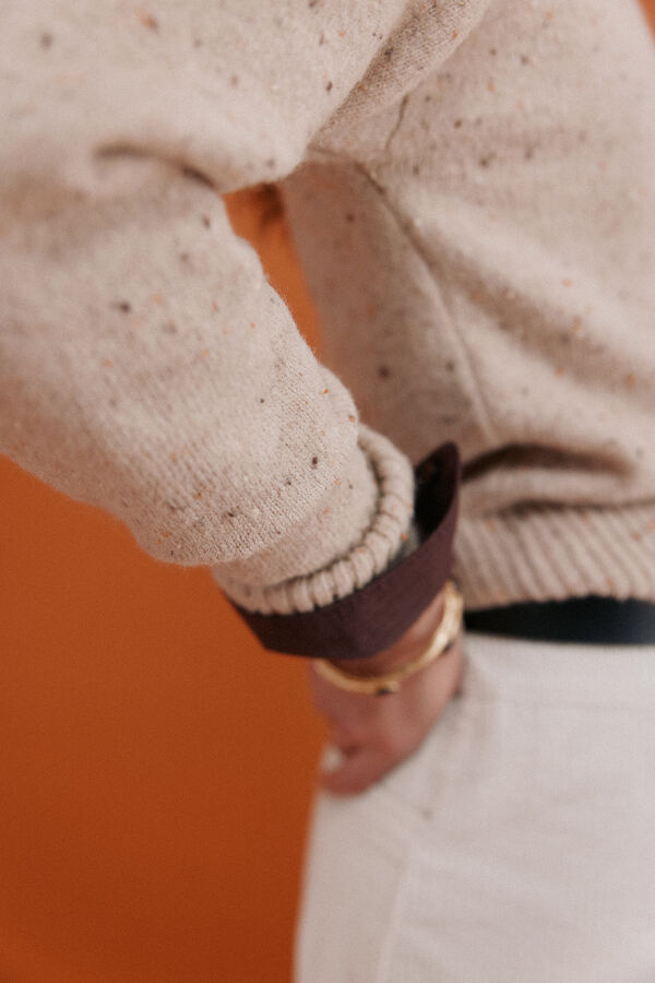 Hoss Intropia Imelda. Jersey jaspeado Beige