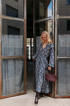 Hoss Intropia Alejandra. Vestido estampado. Estampado Turquesa