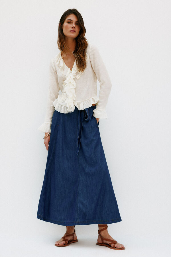 Hoss Intropia Rocío. Saia denim Azul