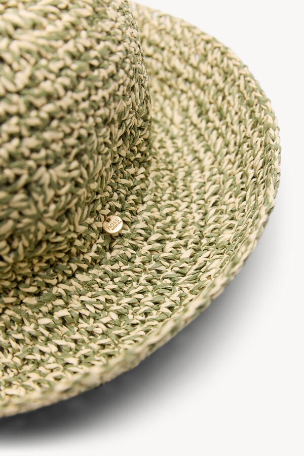 Hoss Intropia Larisa. Sombrero bucket rafia Kaki