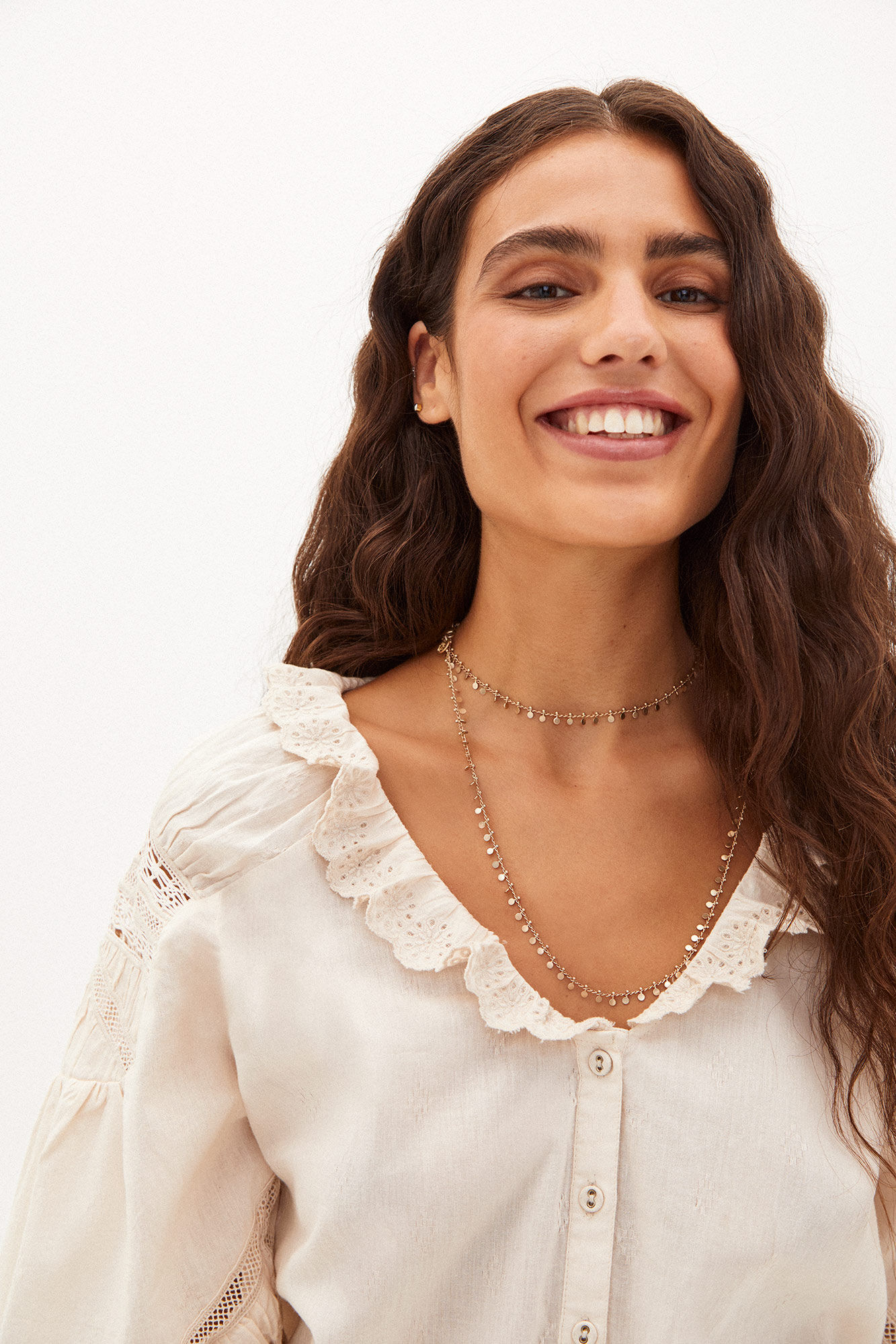 Adela. Blusa de algod n rom ntica