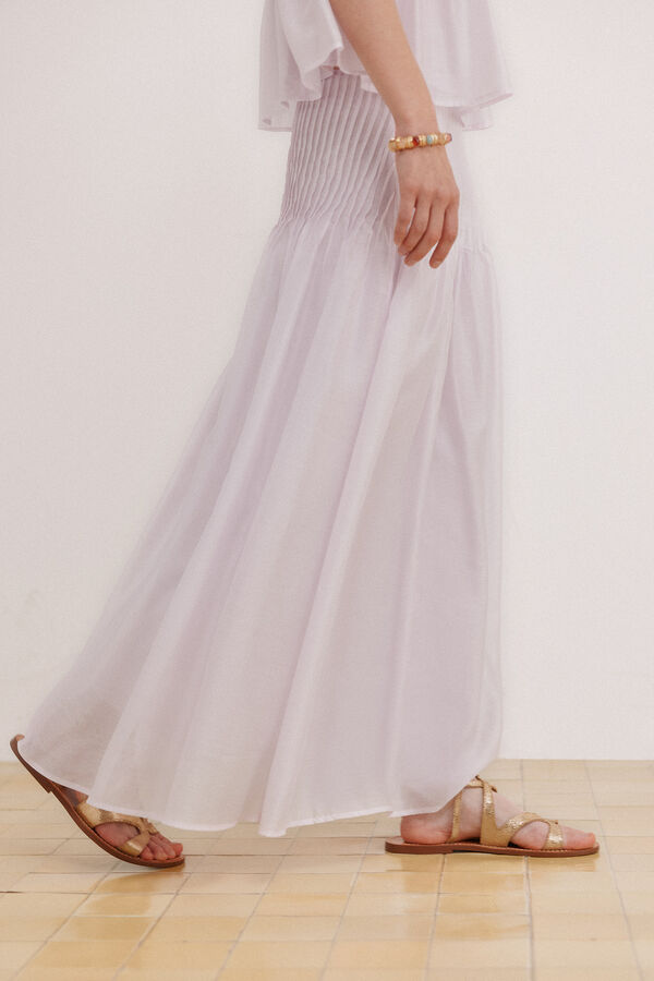 Hoss Intropia Saia com pregas midi Rania Roxo