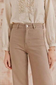 Hoss Intropia Briana. Jeans wide leg Beige