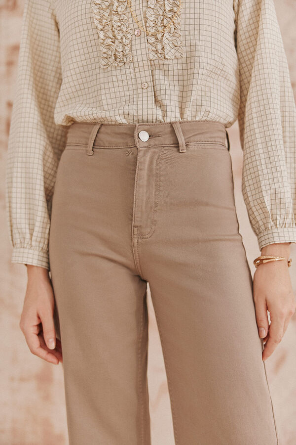 Hoss Intropia Briana. Jeans wide leg Beige