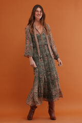 Hoss Intropia Aina. Vestido estampado Estampado Verde