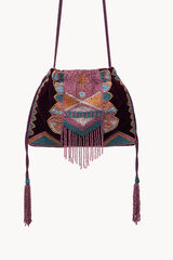 Hoss Intropia Diana. Mala bordada com missangas Roxo
