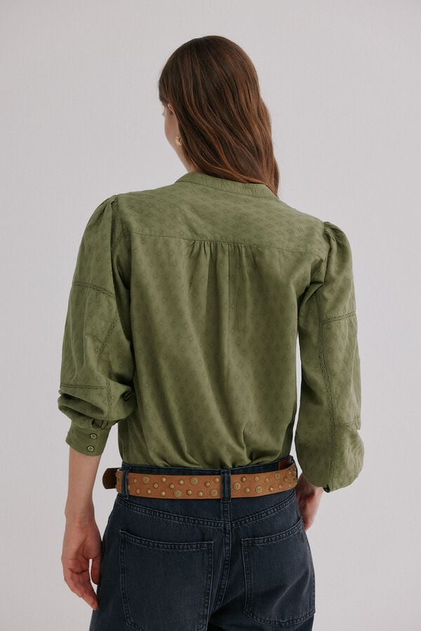 Hoss Intropia Genevieve. Blusa romántica Kaki