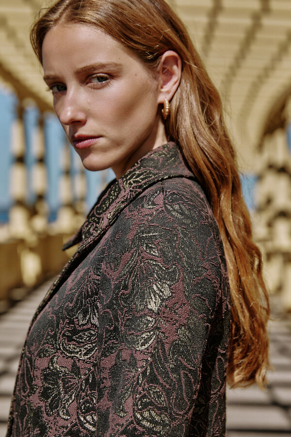 Hoss Intropia Fiorella. Sobrecasaca jacquard Cinzento