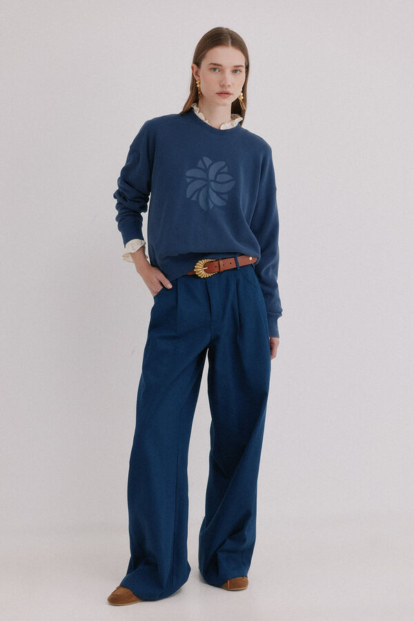 Hoss Intropia M&oacute;nica. Sweatshirt lavada Azul