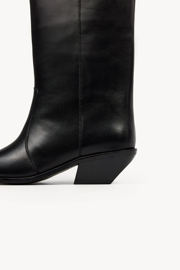 Hoss Intropia Maite. Bota cowboy de piel Negro