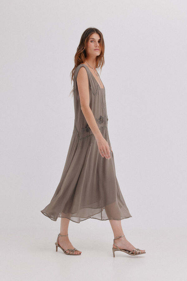 Hoss Intropia Arianne. Vestido fluido Cinzento