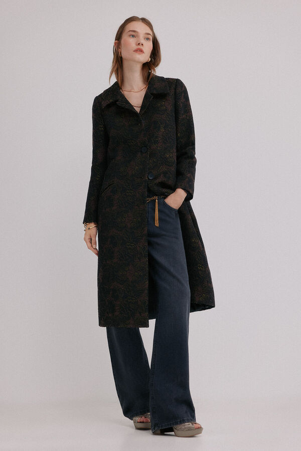 Hoss Intropia Fiorella. Levita jacquard Gris oscuro