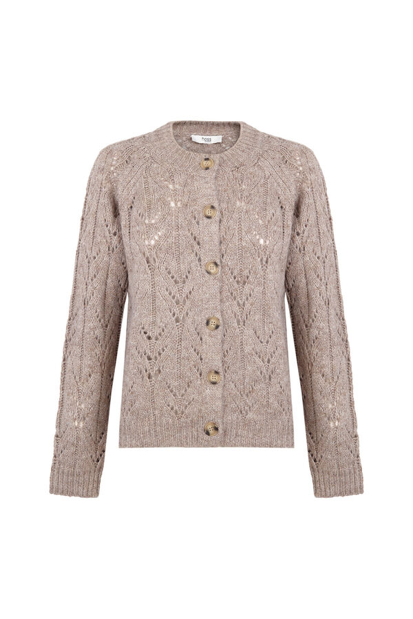 Hoss Intropia Ivette. Casaco de malha vazado Castanho