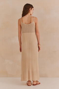 Hoss Intropia Nora. Vestido de alças em malha. Ecru