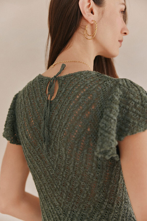 Hoss Intropia Sella. Vestido punto midi Verde oscuro