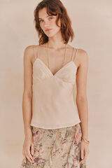 Hoss Intropia Gertrudes. Top de lingerie. Beige